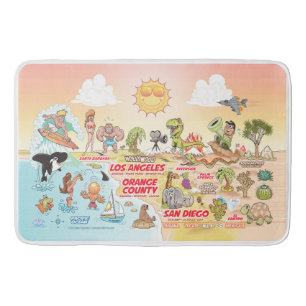 Sunny SoCal Bath Mat Badematte