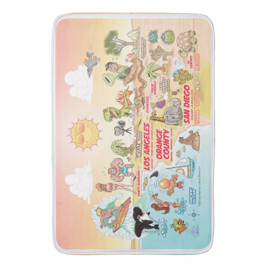 Sunny SoCal Bath Mat Badematte (Vorderseite Vertikal)