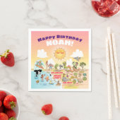 Sunny SoCal Custom Geburtstag Napkins Serviette (Beispiel)