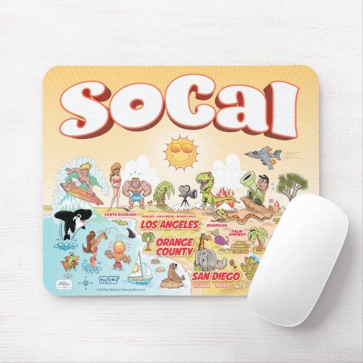 Sunny SoCal Mouse Pad Mousepad (Mit Mouse)