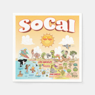 Sunny SoCal Napkins Serviette