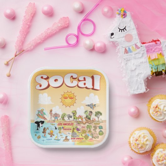 Sunny SoCal Pappteller (Party)