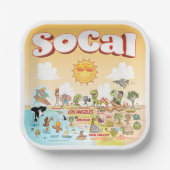 Sunny SoCal Pappteller (Vorderseite)