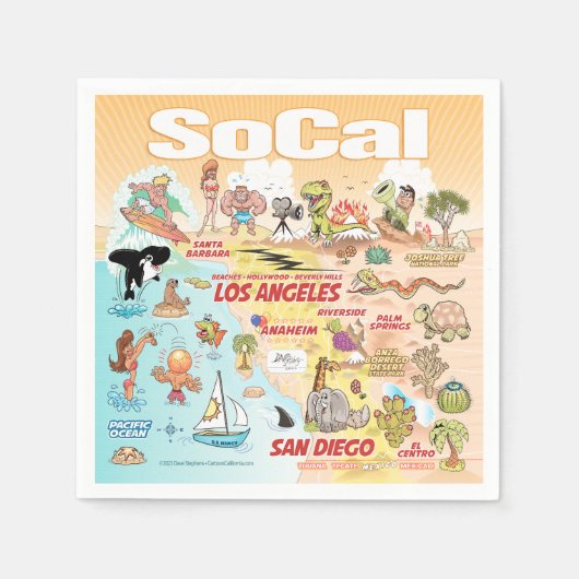 Sunny SoCal Serviette (Vorderseite)