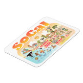 Sunny SoCal Souvenir Magnet (Linke Seite)