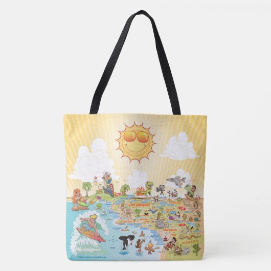 Sunny SoCal Tote Bag Tasche (Vorderseite)