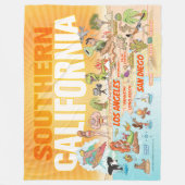 Sunny Southern California Sherpa Blanket Fleecedecke (Vorderseite)