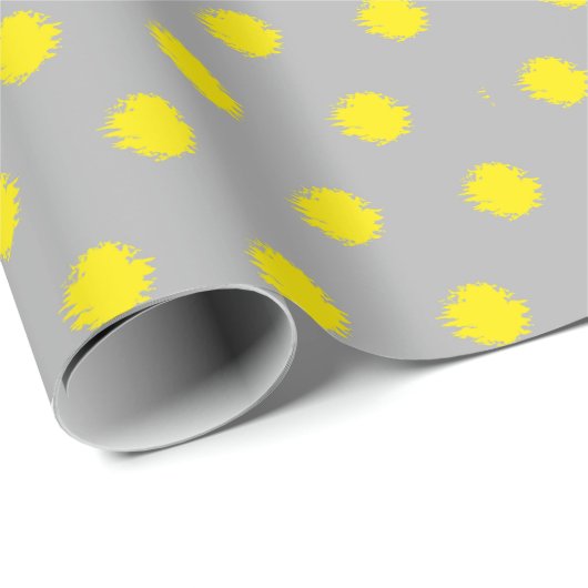 Sunny Splatter Polka Dot Pattern Geschenkpapier (Rolleneckpunkt)