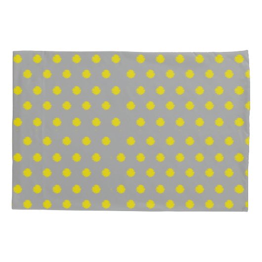 Sunny Splatter Polka Dot Pattern Kissenbezug (Rückseite)