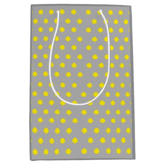 Sunny Splatter Polka Dot Pattern Mittlere Geschenktüte (Vorderseite)
