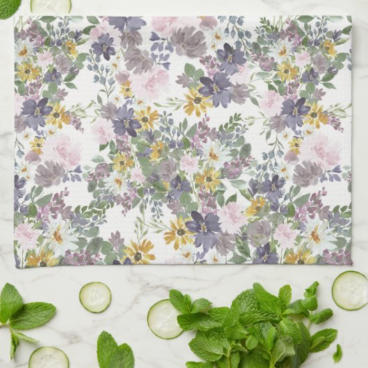 Sunny Spring Floral Geschirrtuch (Gefaltet)