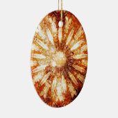 Sunny Star Blume Warm Braun Orange Farben Keramikornament (Rechts)