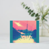 Sunny Strawberry Untergrund Postkarte (Stehend Vorderseite)