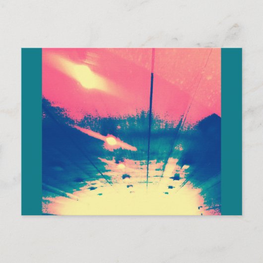 Sunny Strawberry Untergrund Postkarte (Vorderseite)