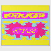 SUNNY STYLE DESIGN PINK LEMON BLUE GESCHENKPAPIER (Flach)
