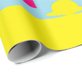 SUNNY STYLE DESIGN PINK LEMON BLUE GESCHENKPAPIER (Rolleneckpunkt)