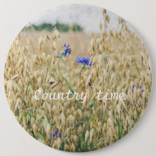 Sunny summer fields button