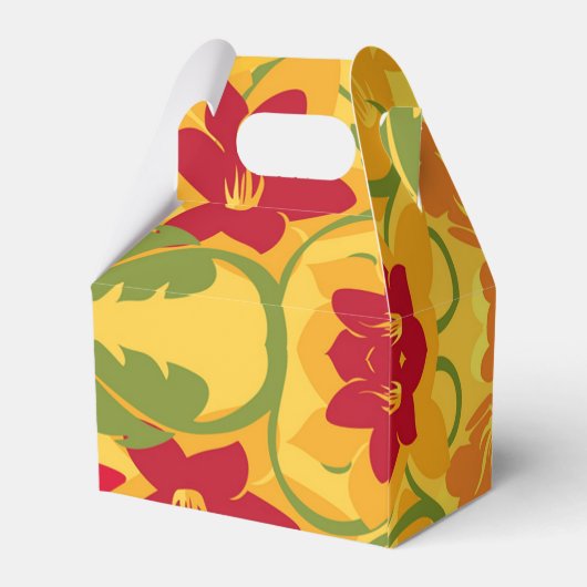 Sunny Summer Yellow Floral Gable Fee Box Geschenkschachtel (Rückseite)