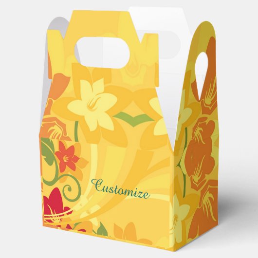 Sunny Summer Yellow Floral Gable Fee Box Geschenkschachtel (Geöffnet)