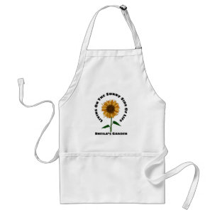 Sunny Sunflower Personalize Name Gardening Lovers Schürze