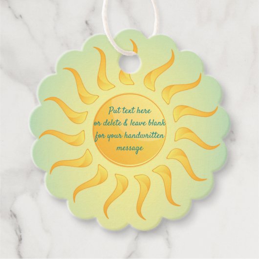 Sunny Sunshine Design Fevor Card Geschenkanhänger (Vorderseite)