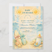 Sunny Surf Vibes Baby Shower Einladung (Vorderseite)