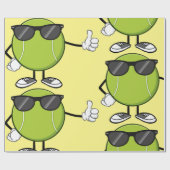 Sunny Tennis Ball Geschenkpapier (Flach)