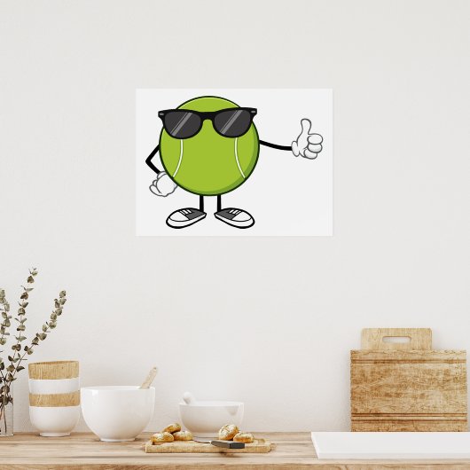 Sunny Tennis Ball Poster (Küche)