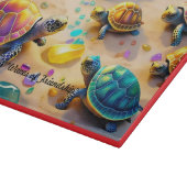 "Sunny Turtle Days" Schneidebrett (Ecke)