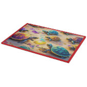 "Sunny Turtle Days" Schneidebrett (Ecke)