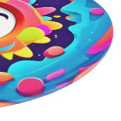 Sunny Vibes: Farbenfrohe Freude Schneidebrett (Ecke)