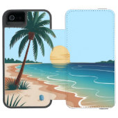 Sunny Vibes Incipio iPhone Geldbeutel-Hülle (Folio Geöffnet)