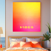 Sunny 'Vibes' Pink Orange und Yellow Ombre