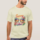 Sunny Vibes Tropical Sunset Sunglasses Graphic Men T-Shirt (Vorderseite)