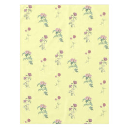 Sunny Vintage Pastel Yellow Floral Pattern Spring  Tischdecke