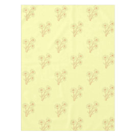 Sunny Vintage Pastel Yellow Floral Pattern Spring  Tischdecke