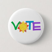 Sunny Vote GOTV Button (Vorderseite)