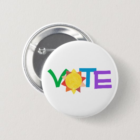 Sunny Vote GOTV Button (Vorne & Hinten)