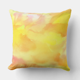 SUNNY WATERCOLOR Retro DESIGN Throw Kissen