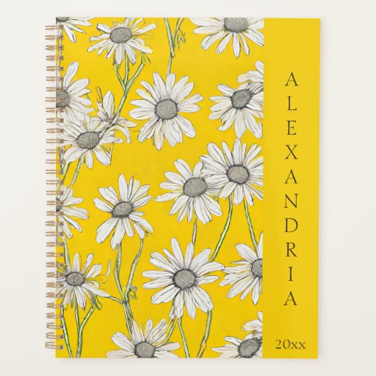 Sunny Yellow and White Daisies Planer (Vorderseite)