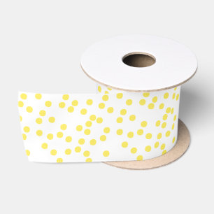 Sunny Yellow Confetti / Punkte Satinband
