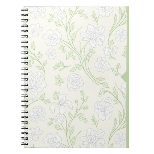 Sunny Yellow Floral Journal Cheerful White Flowers Notizblock (Vorderseite)