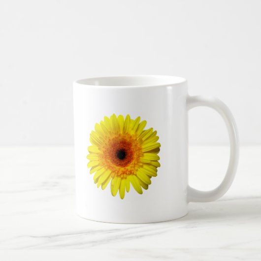 Sunny Yellow Gerbera Daisy Kaffeetasse (Rechts)