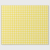 Sunny Yellow Gingham Checkered Pattern Geschenkpapier (Flach)