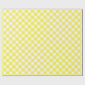 Sunny Yellow Gingham Pattern Geschenkpapier (Flach)