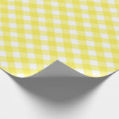 Sunny Yellow Gingham Pattern Geschenkpapier (Ecke)
