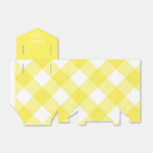 Sunny Yellow Gingham Pattern Geschenkschachtel (Ungefaltet)