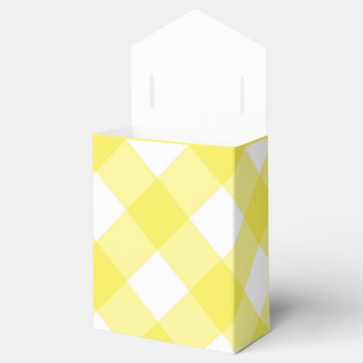Sunny Yellow Gingham Pattern Geschenkschachtel (Geöffnet)