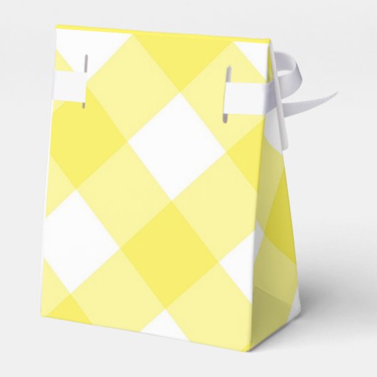 Sunny Yellow Gingham Pattern Geschenkschachtel (Rückseite)