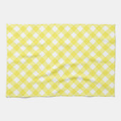 Sunny Yellow Gingham Pattern Geschirrtuch (Horizontal)